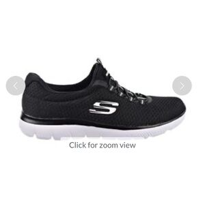Skechers slip on memory Foam Black and White Athletic Shoes